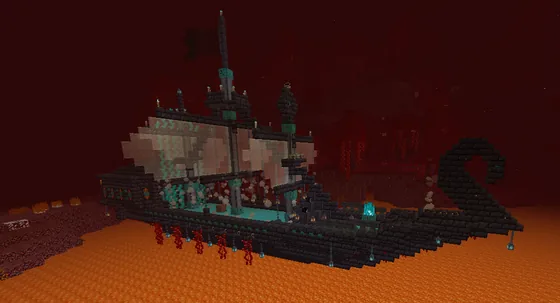 Silent Schooner Lava Boat Minecraft schematic