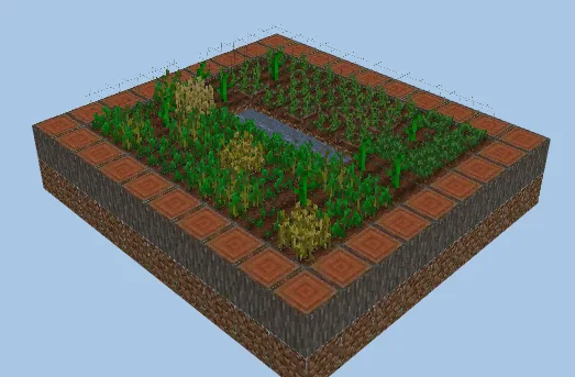 Simple 10x9 Field Build Minecraft schematic