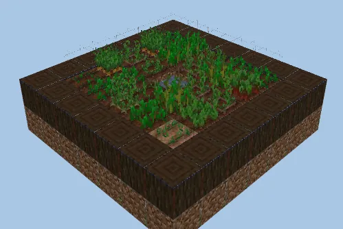 Simple 7x7 Field Structure Minecraft schematic