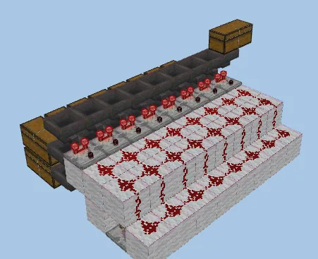 Simple 8 Item Auto Sorter Minecraft schematic