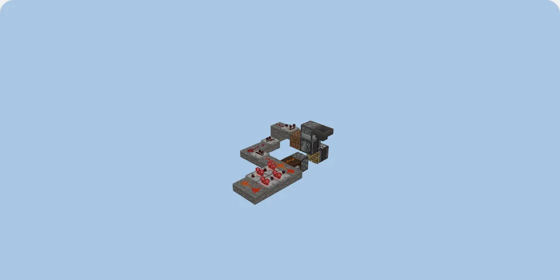 Simple AFK Wood Farm Minecraft schematic preview