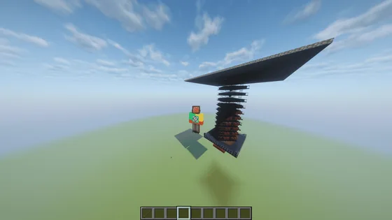 Simple Creeper Farm for Rocket Production Minecraft schematic