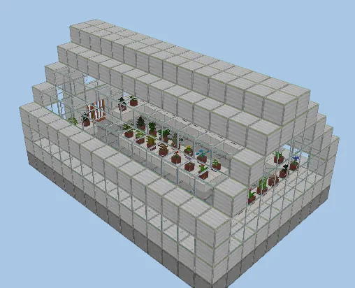 Simple Greenhouse Build Minecraft schematic