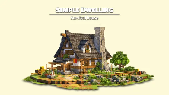Simple House Build Minecraft schematic