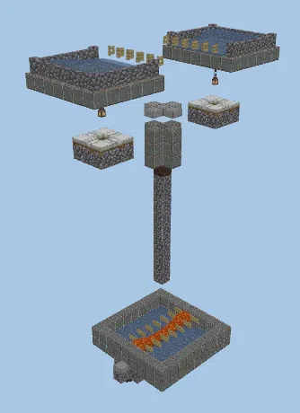 Simple Iron Farm Minecraft schematic preview