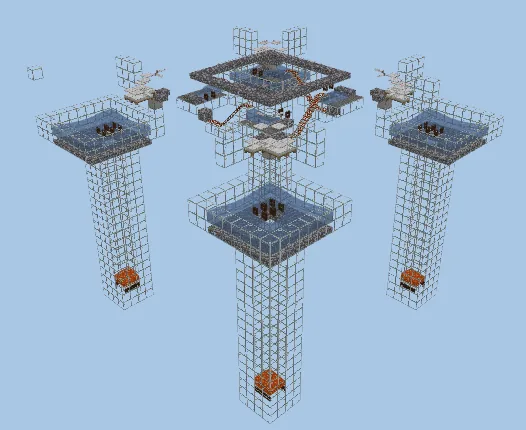 Simple Iron Farm Structure Minecraft schematic preview