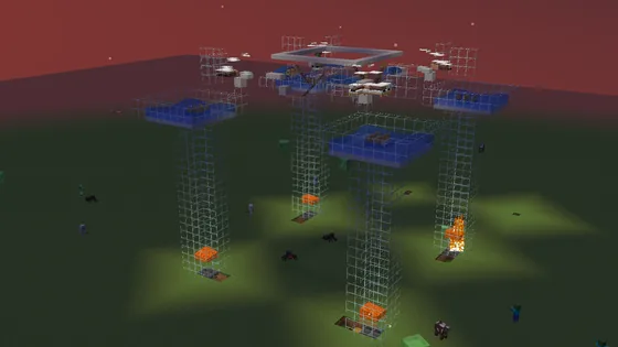 Simple Iron Farm Structure Minecraft schematic