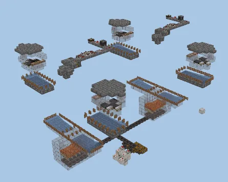 Simple Iron Farm With Sorter Minecraft schematic preview