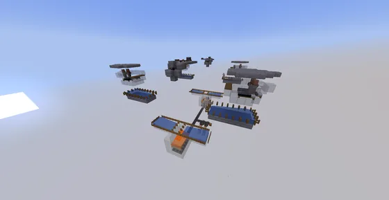 Simple Iron Farm With Sorter Minecraft schematic