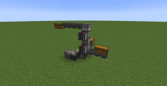 Simple Item Dropper Elevator Minecraft schematic