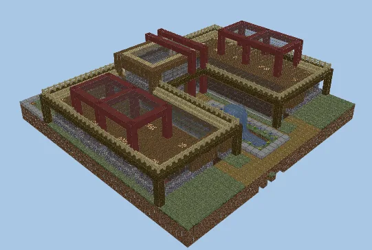 Simple Multiplayer Village House Minecraft schematic preview