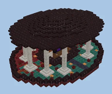 Simple Nether Hub Design Minecraft schematic