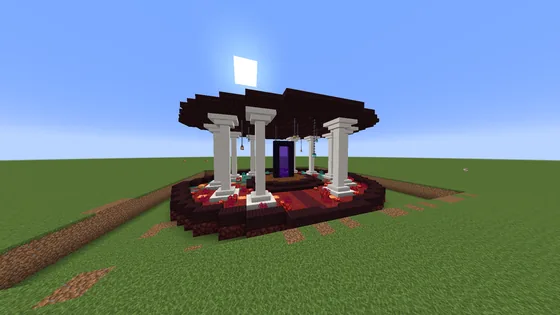 Simple Nether Hub Design Minecraft schematic