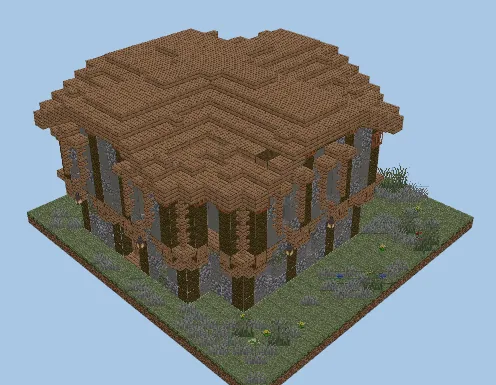 Simple Oak Home Minecraft schematic preview