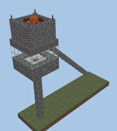 Simple Redstone Iron Farm Minecraft schematic