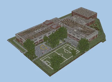 Simple Schoolhouse Structure Minecraft schematic