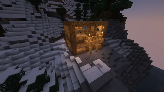 Small Oak Starter House Minecraft schematic
