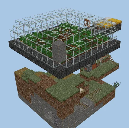Simple Villager Breeder Farm Minecraft schematic preview