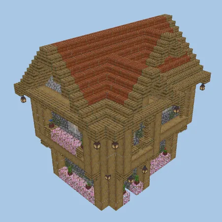 Simple Wooden House No Interior Minecraft schematic