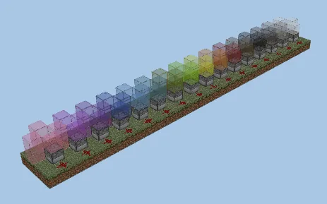 Simple Wool Farm With All Colors Minecraft schematic