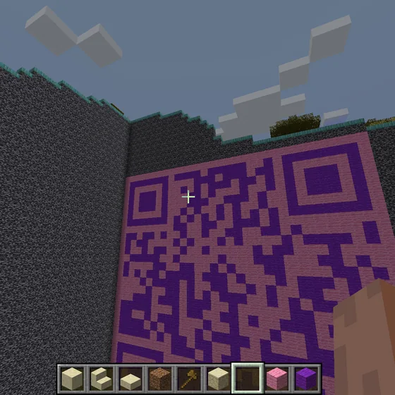 Singing QR Code for Servers Minecraft schematic