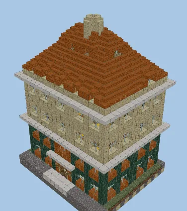 Six Story Hotel With Furnished Rooms Minecraft schematic
