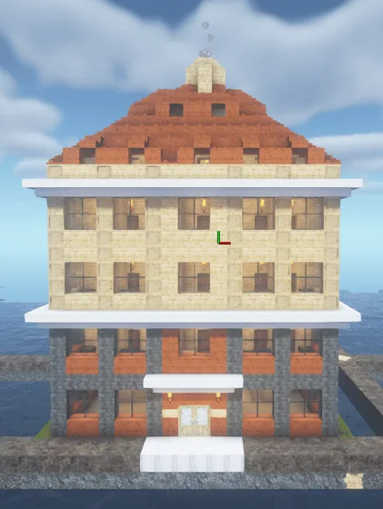 Six Story Hotel With Furnished Rooms Minecraft schematic