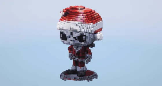 Small Christmas Jack Skeletron Minecraft schematic