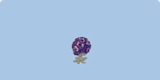 Small Decorative Purple Mushroom Minecraft schematic