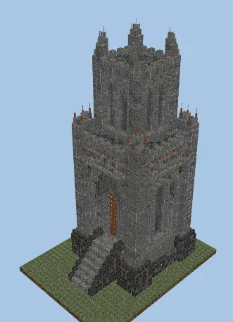 Small Gothic Fort Structure Minecraft schematic