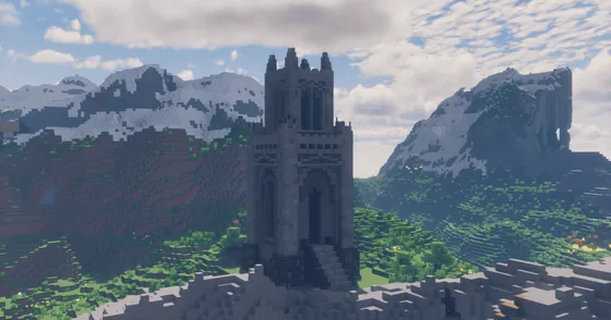 Small Gothic Fort Structure Minecraft schematic