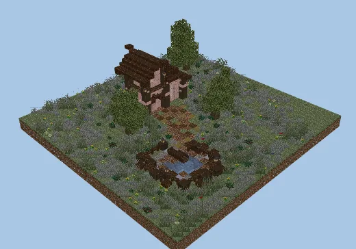 Cozy Granny's Small House Design Minecraft schematic