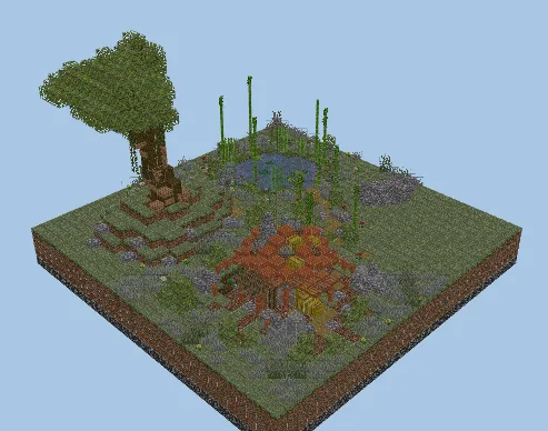 Small Hut With Pond Minecraft schematic