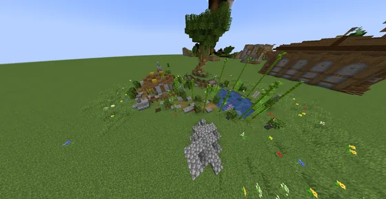 Small Hut With Pond Minecraft schematic