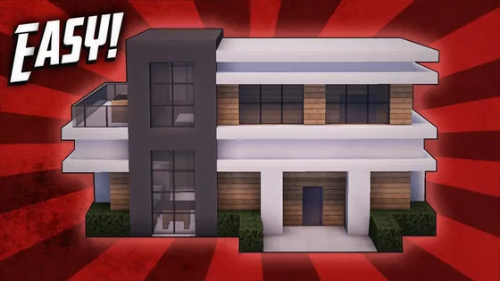 Small Modern Home Design Minecraft schematic