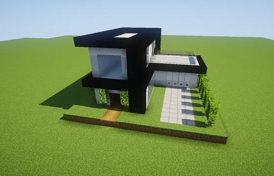 Small Modern Unfurnished House Minecraft schematic