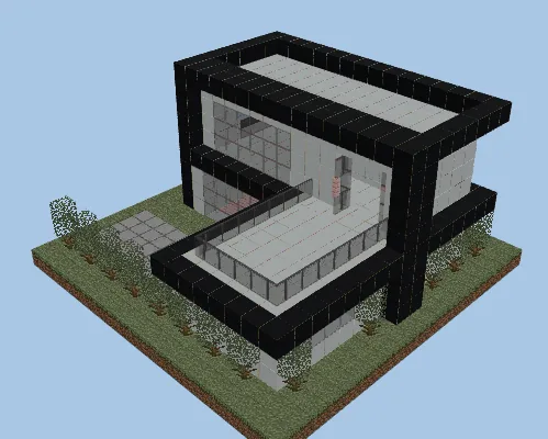Small Modern Unfurnished House Minecraft schematic