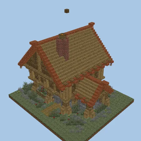 Small Survival Spruce House Minecraft schematic