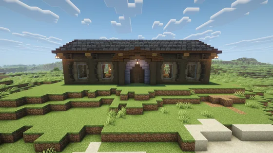 Small Villager Trading Hall Minecraft schematic