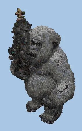 Small Yeti Christmas Decoration Minecraft schematic