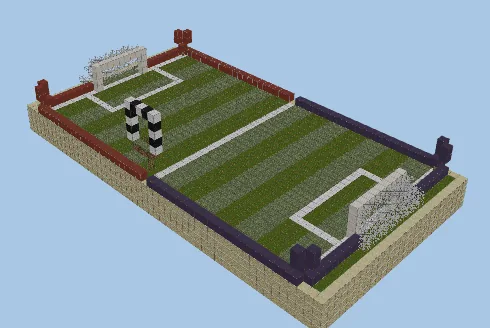 Smooth Football Arena Build Minecraft schematic preview