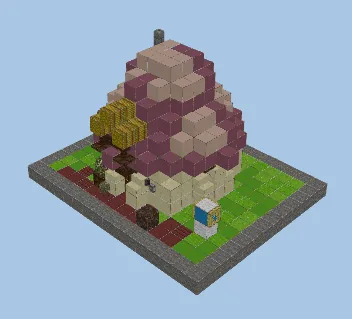 Smurfette Cartoon House Minecraft schematic preview