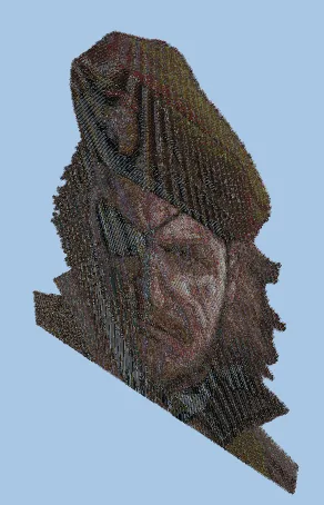 Soldier Pixel Art Statue Minecraft schematic
