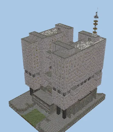 Soviet Style House With Elevator Minecraft schematic