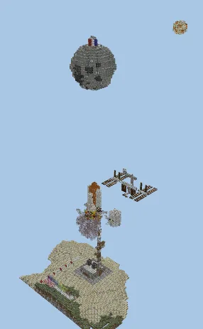 Space Shuttle and Moon Display Minecraft schematic preview
