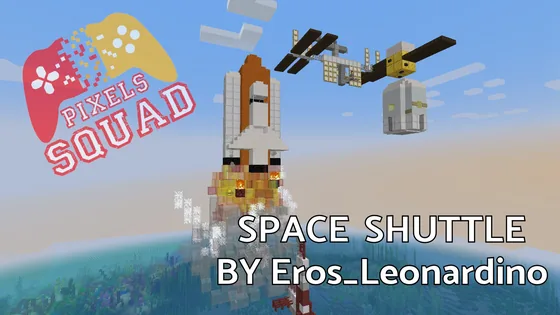 Space Shuttle and Moon Display Minecraft schematic