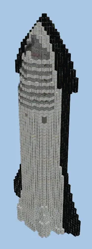SpaceX Starship Vehicle Minecraft schematic
