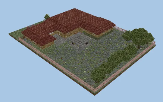 Spacious Detailed Home With Patio Minecraft schematic