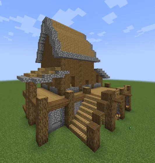 Spacious House Exterior Build Minecraft schematic