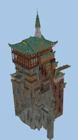 Spirited Away Style Bath House Minecraft schematic